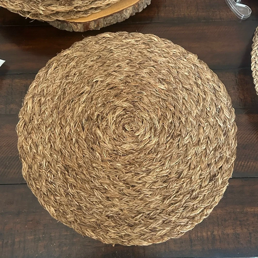 NWOT BALI ROUND WOVEN PLACEMAT- Crate & Barrel